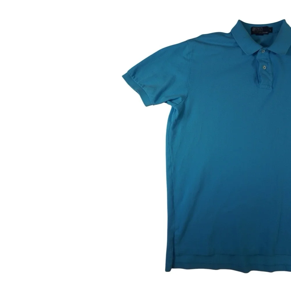 Polo Ralph Lauren Men's Large Blue Short Sleeve Polo Shirt Pony Logo